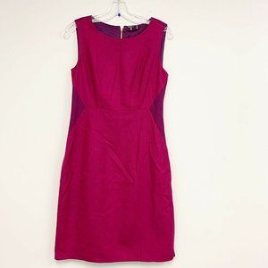 Elie Tahari Magenta Colorblock Sleeveless Dress